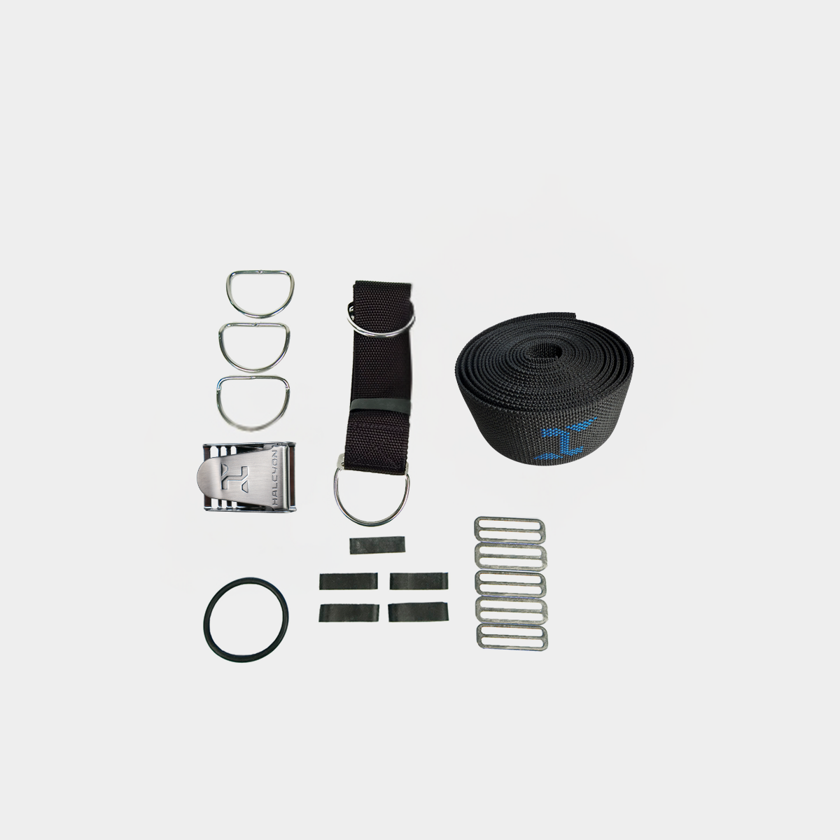Secure Harness webbing kit, includes stainless steel hardware