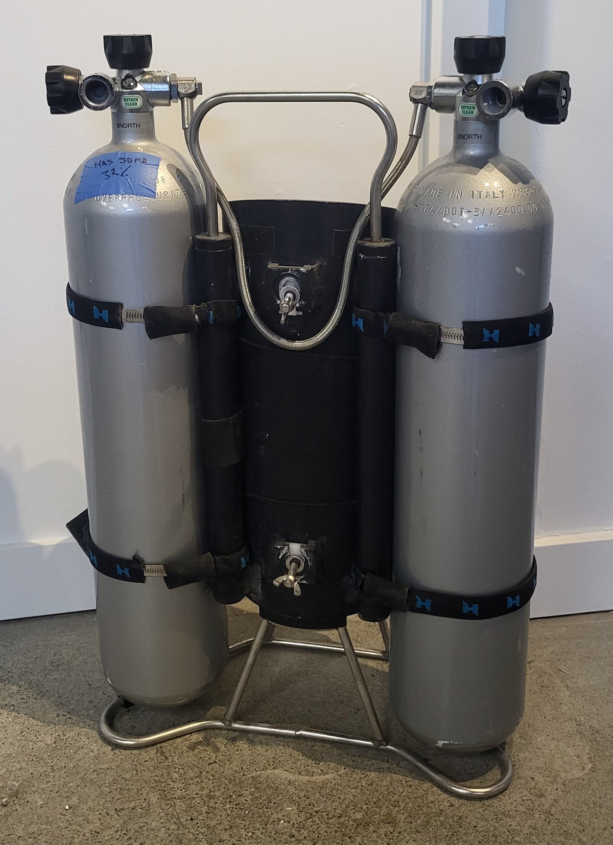 GUE JJ CCR Bailout Cylinder Rental (with LOLA valves)