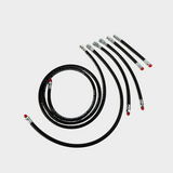 SM Hose kit incl two15" or 8" inflator hose, 7 foot hose LP Reg , 32" or 22 " LP Reg hose and two 6" or 9" hp hoses