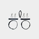 Sidemount rigging kit includes 2 cylinder bands with nylon cover and two 1 inch bolt snaps